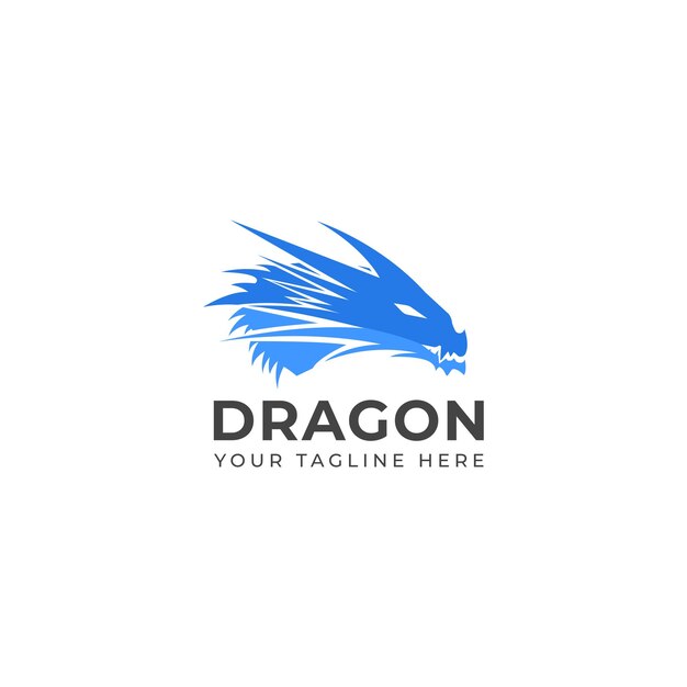 Diseño vectorial creativo del logotipo del dragón