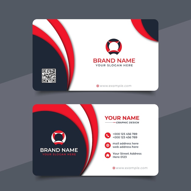 Diseño vectorial creativo de tarjetas de visita profesionales modernas