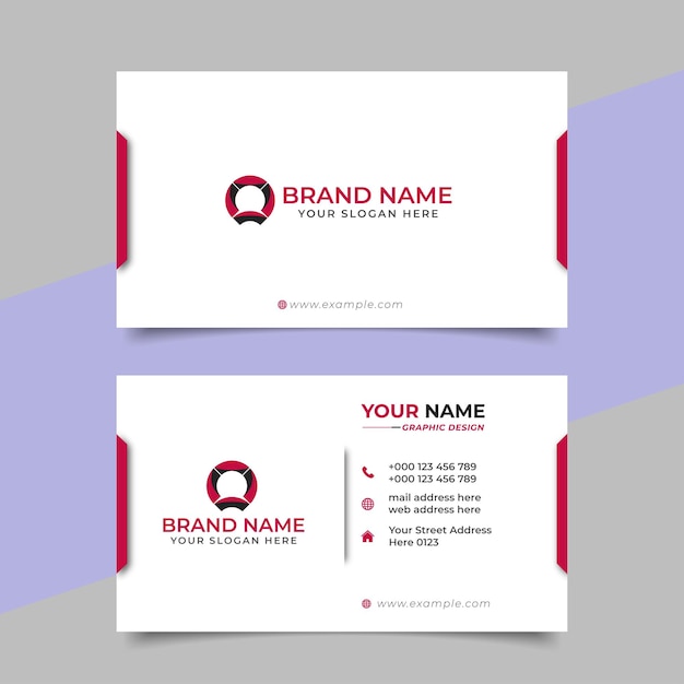 Diseño vectorial creativo de tarjetas de visita profesionales modernas