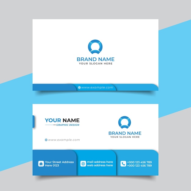 Diseño vectorial creativo de tarjetas de visita profesionales modernas