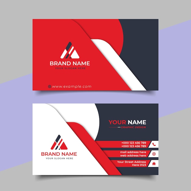 Diseño vectorial creativo de tarjetas de visita profesionales modernas