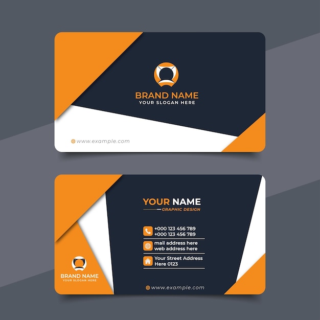 Diseño vectorial creativo de tarjetas de visita profesionales modernas
