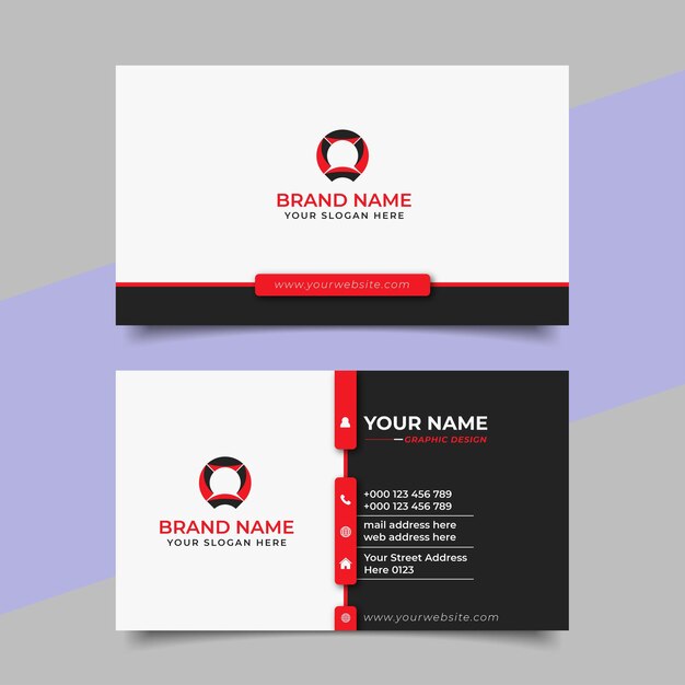 Diseño vectorial creativo de tarjetas de visita profesionales modernas