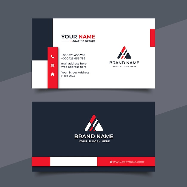 Diseño vectorial creativo de tarjetas de visita profesionales modernas