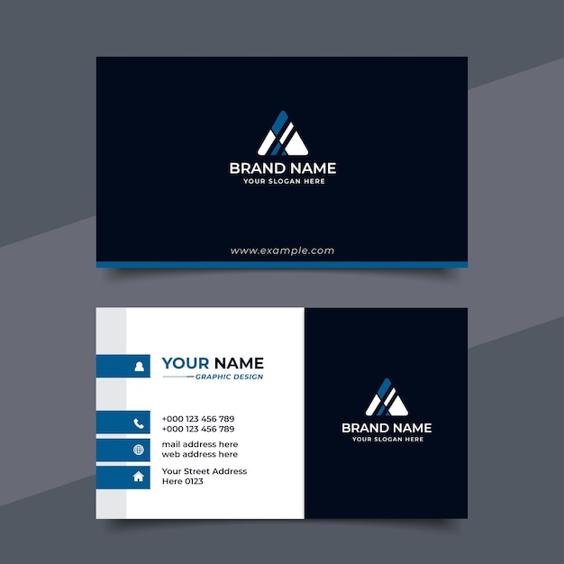 Diseño vectorial creativo de tarjetas de visita profesionales modernas