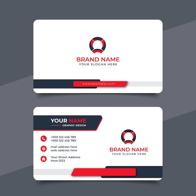Diseño vectorial creativo de tarjetas de visita profesionales modernas