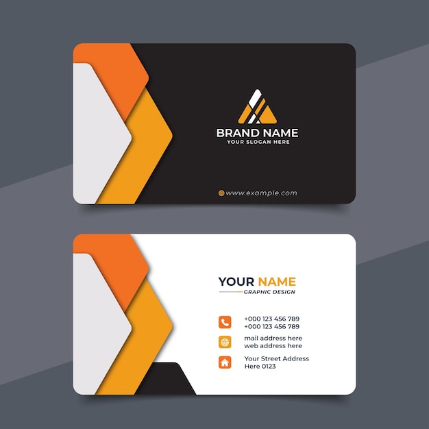Diseño vectorial creativo de tarjetas de visita profesionales modernas