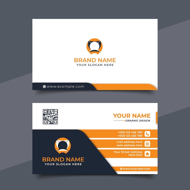 Diseño vectorial creativo de tarjetas de visita profesionales modernas