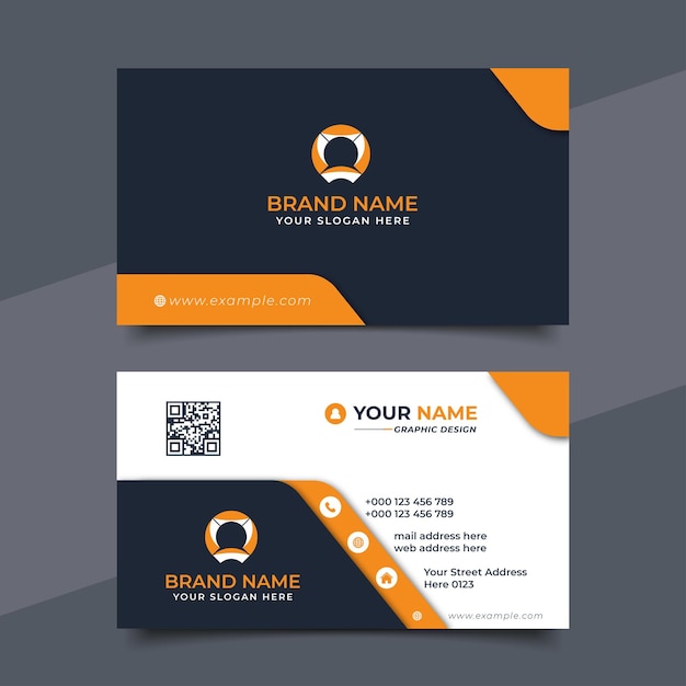 Diseño vectorial creativo de tarjetas de visita profesionales modernas