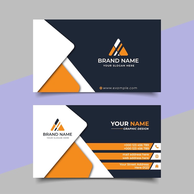 Diseño vectorial creativo de tarjetas de visita profesionales modernas