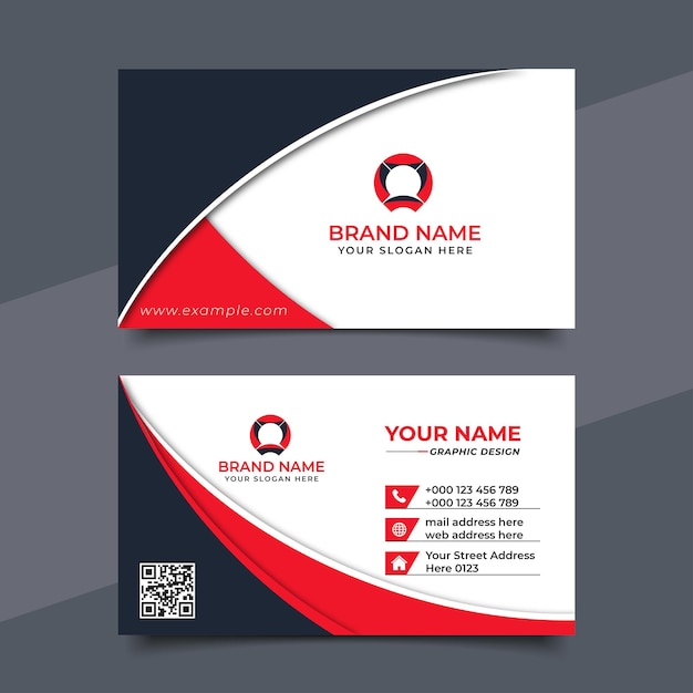 Diseño vectorial creativo de tarjetas de visita profesionales modernas