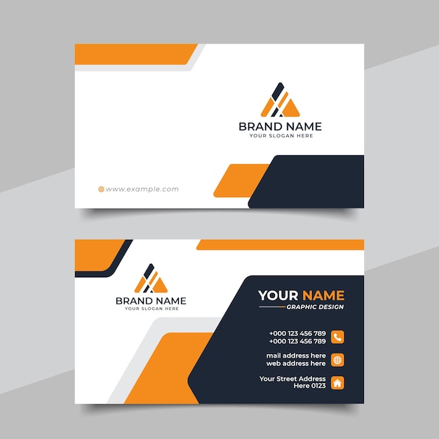 Diseño vectorial creativo de tarjetas de visita profesionales modernas