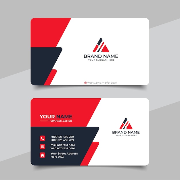 Diseño vectorial creativo de tarjetas de visita profesionales modernas