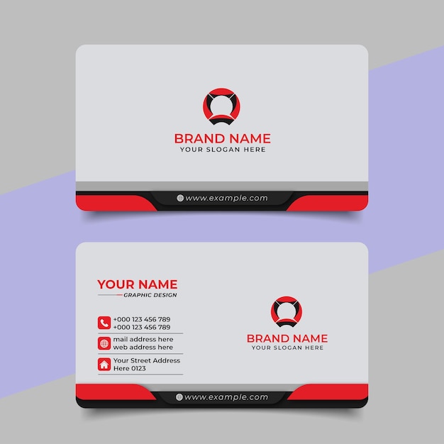 Diseño vectorial creativo de tarjetas de visita profesionales modernas