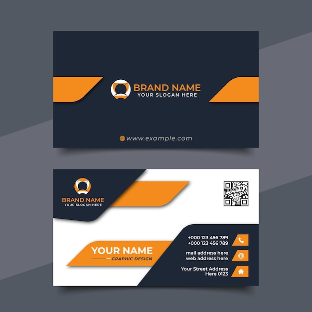 Diseño vectorial creativo de tarjetas de visita profesionales modernas