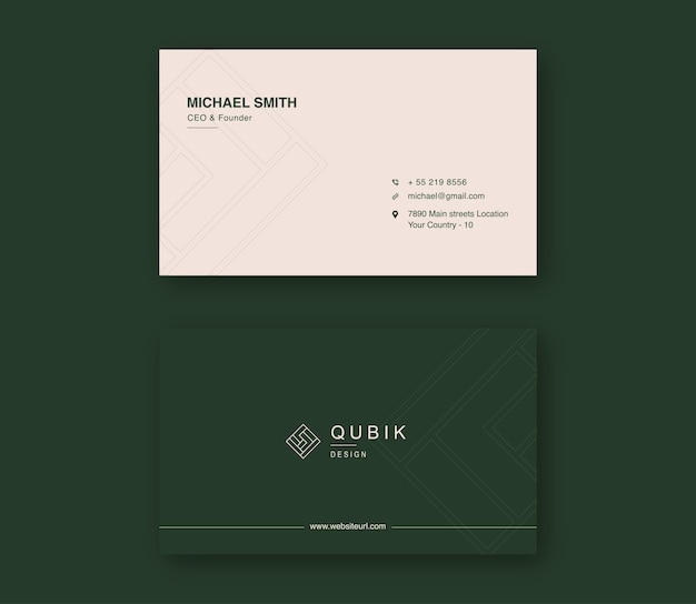 Diseño vectorial creativo de tarjetas de visita profesionales modernas