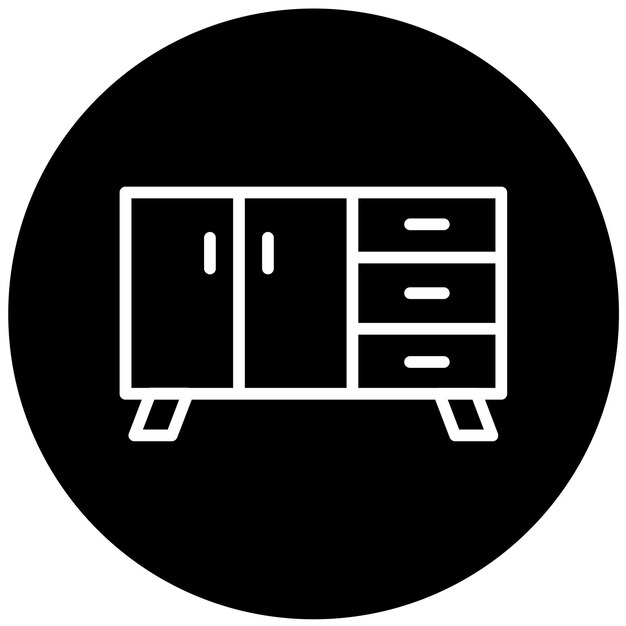 Diseño vectorial Credenza Estilo del icono