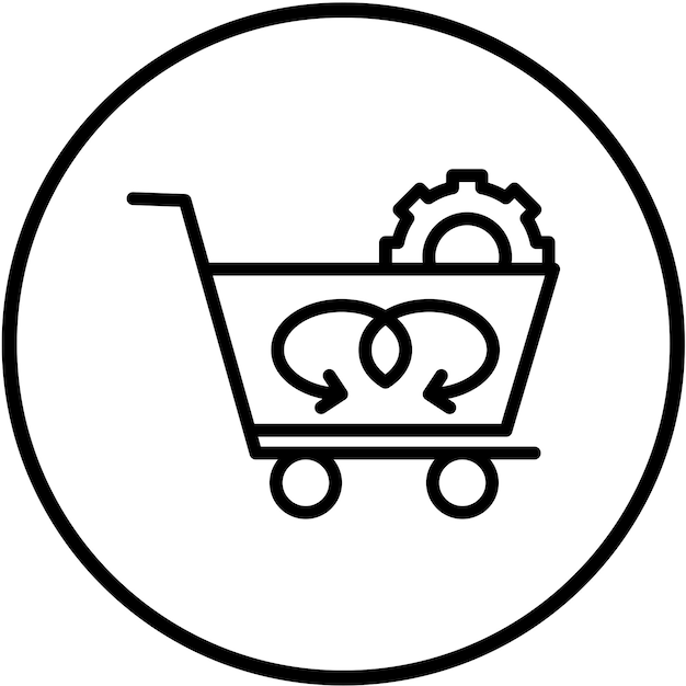 Diseño vectorial CrossSell Estilo de icono de soporte