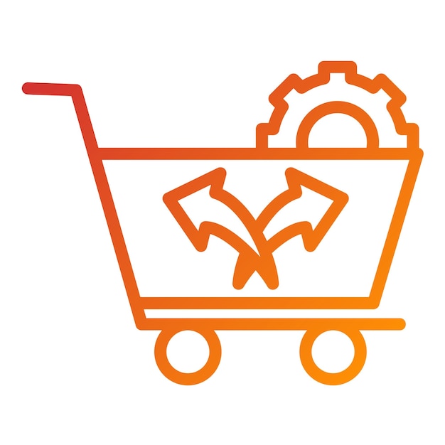 Diseño vectorial CrossSell Estilo de icono de soporte