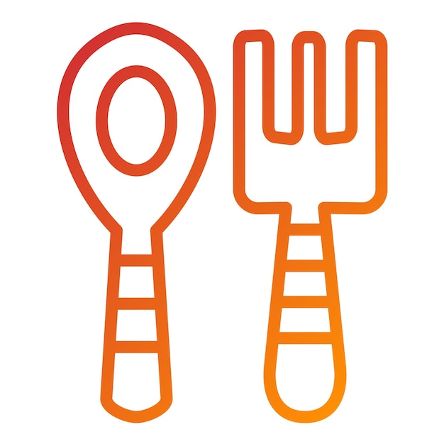 Diseño vectorial de cubiertos para bebés Estilo de icono