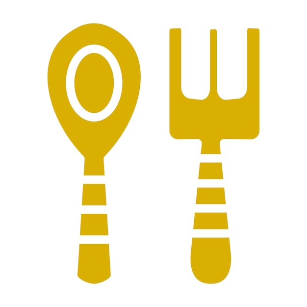 Diseño vectorial de cubiertos para bebés Estilo de icono