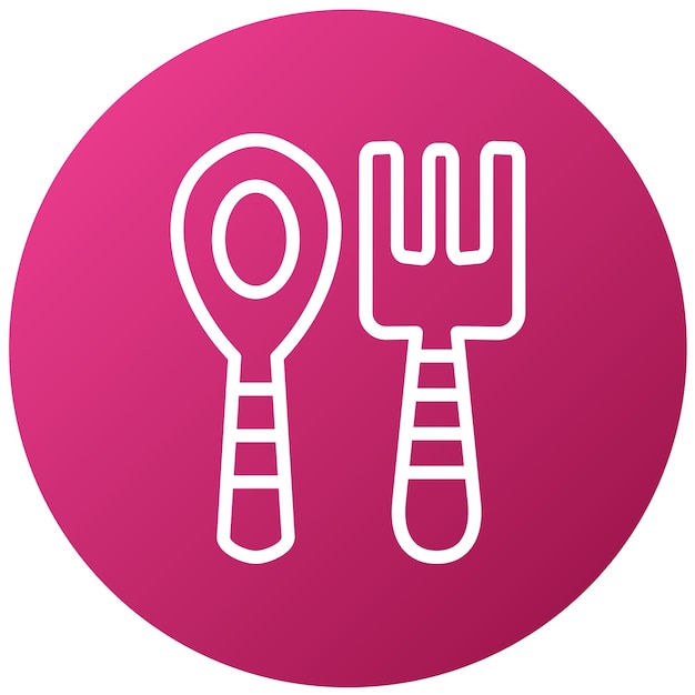 Diseño vectorial de cubiertos para bebés Estilo de icono