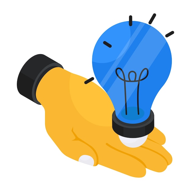 Diseño vectorial del cuidado de la idea