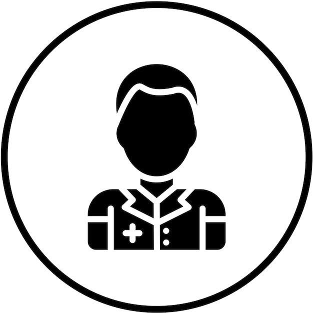 Diseño vectorial del cuidador Estilo del ícono masculino