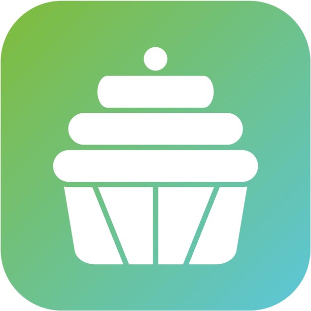 Diseño vectorial de cupcakes Estilo de icono