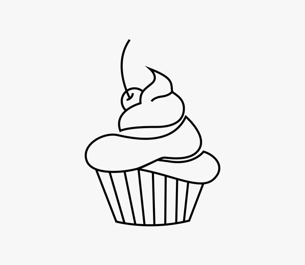 Diseño vectorial de cupcakes