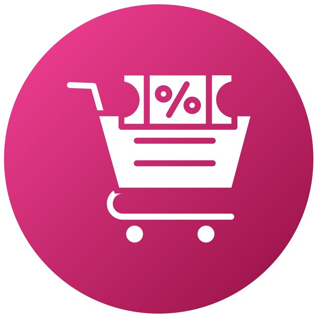 Diseño vectorial de cupones de carrito Estilo de icono
