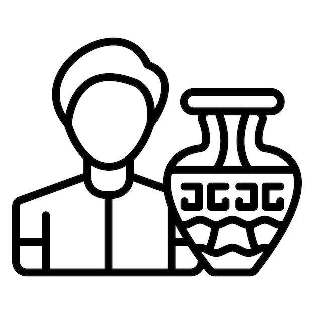 Diseño vectorial Curador Estilo de icono masculino