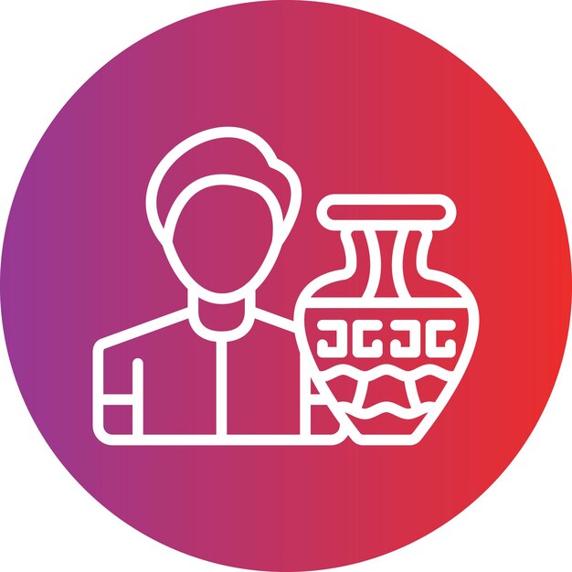Diseño vectorial Curador Estilo de icono masculino