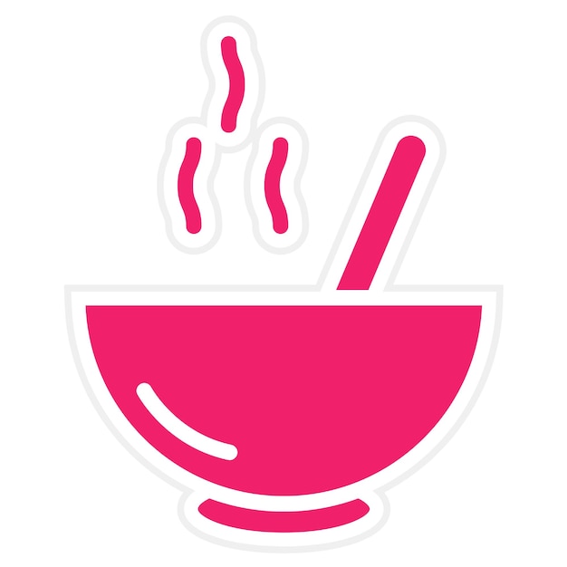 Diseño vectorial Curry Estilo de icono de lienzo