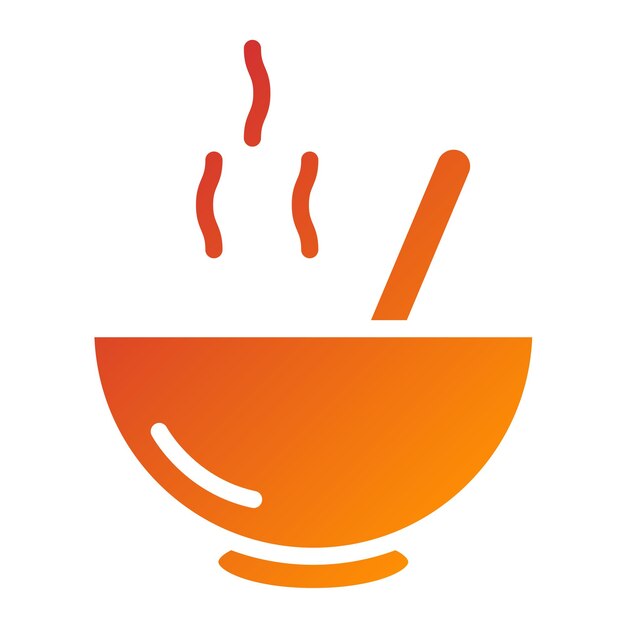 Diseño vectorial Curry Estilo de icono de lienzo