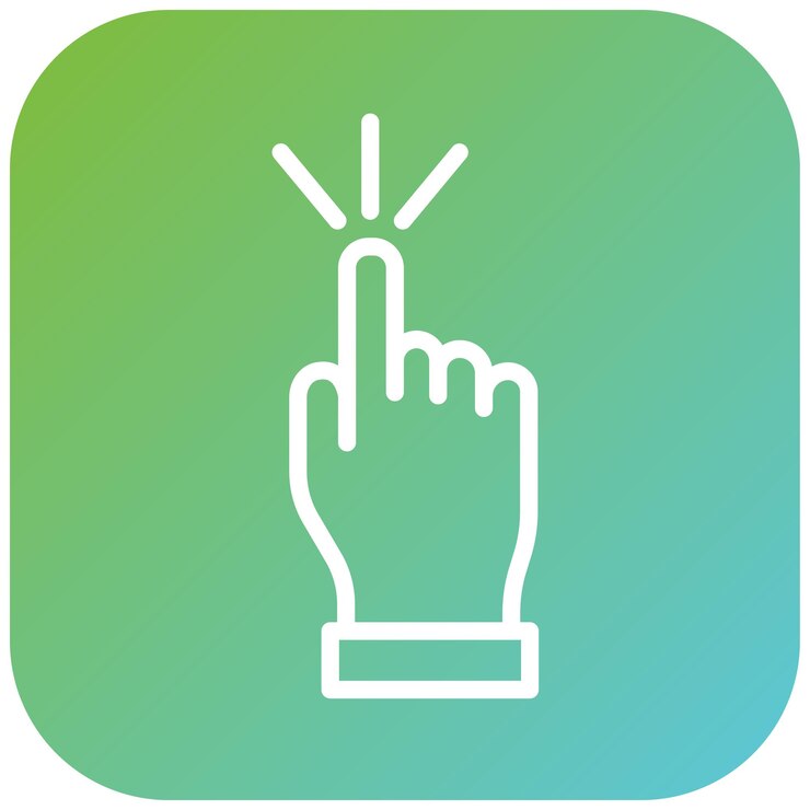 Vector diseño vectorial cursor haga clic en el estilo del icono
