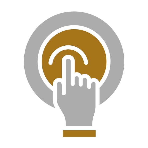 Diseño vectorial Cursor hecho clic Estilo del icono