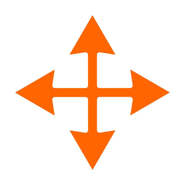 Diseño vectorial Cursor Mover estilo de icono