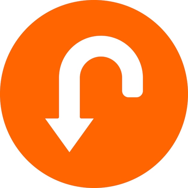 Diseño vectorial curvado hacia abajo Estilo de icono