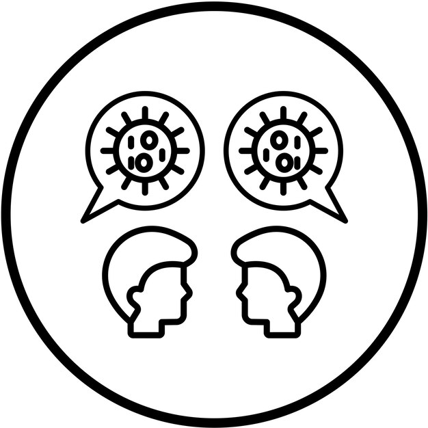 Diseño vectorial de debate de bioética Estilo del icono