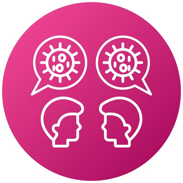 Diseño vectorial de debate de bioética Estilo del icono