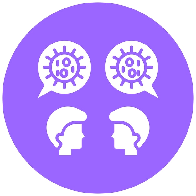 Diseño vectorial de debate de bioética Estilo del icono
