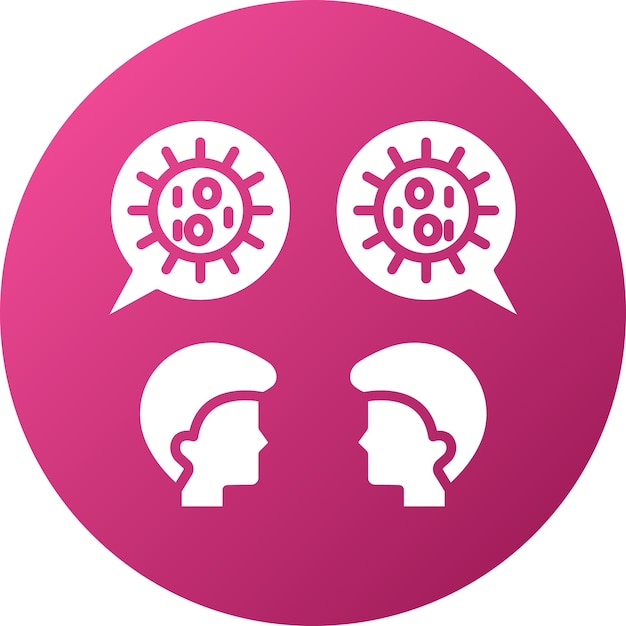 Diseño vectorial de debate de bioética Estilo del icono