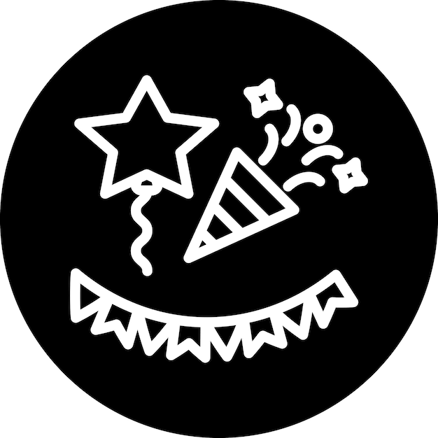Diseño vectorial Decoración de fiestas Estilo de icono