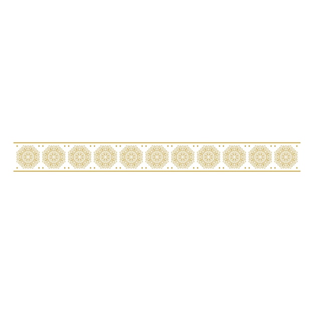 Diseño vectorial decorativo de marco de mandala de oro