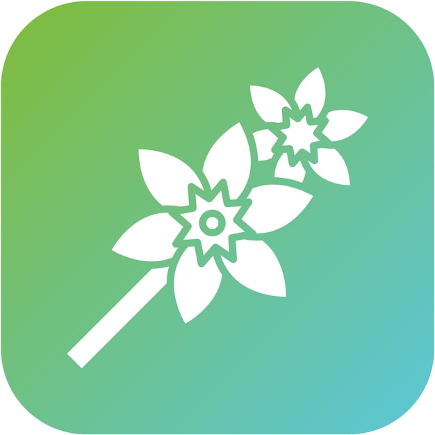Diseño vectorial Delphinium Estilo de icono
