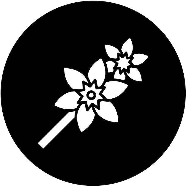 Diseño vectorial Delphinium Estilo de icono