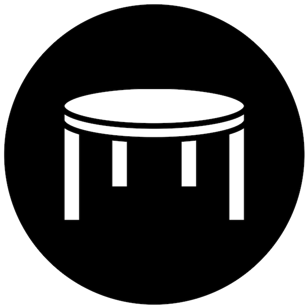 Diseño vectorial Demilune Estilo del icono de la tabla