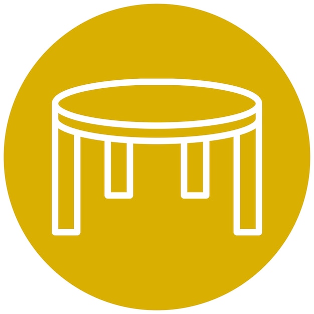 Diseño vectorial Demilune Estilo del icono de la tabla