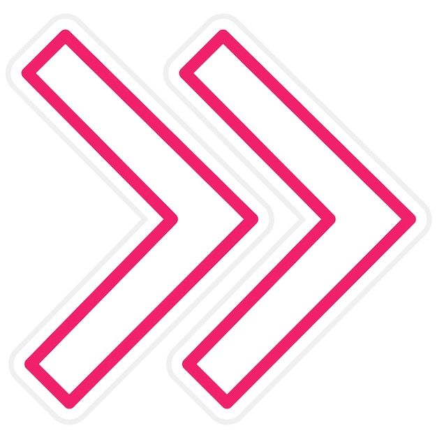 Diseño vectorial derecho Estilo del icono Chevron